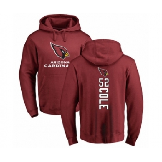 Football Arizona Cardinals #52 Mason Cole Maroon Backer Pullover Hoodie