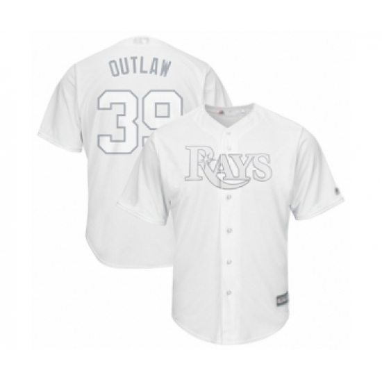 Men's Tampa Bay Rays #39 Kevin Kiermaier  Outlaw  Authentic White 2019 Players Weekend Baseball Jersey - Ujersey