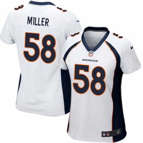 Women's Nike Denver Broncos #58 Von Miller Game White NFL Jersey - Ujersey