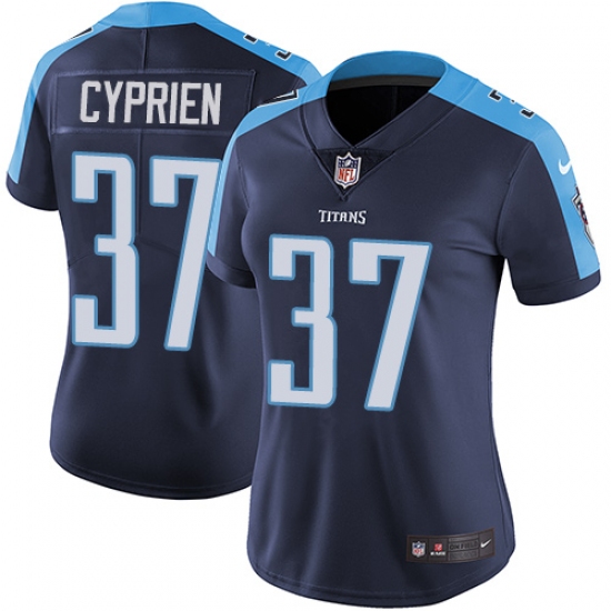 Women's Nike Tennessee Titans #37 Johnathan Cyprien Navy Blue Alternate Vapor Untouchable Limited Player NFL Jersey - Ujersey