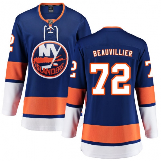 Women's New York Islanders #72 Anthony Beauvillier Fanatics Branded Royal Blue Home Breakaway NHL Jersey - Ujersey