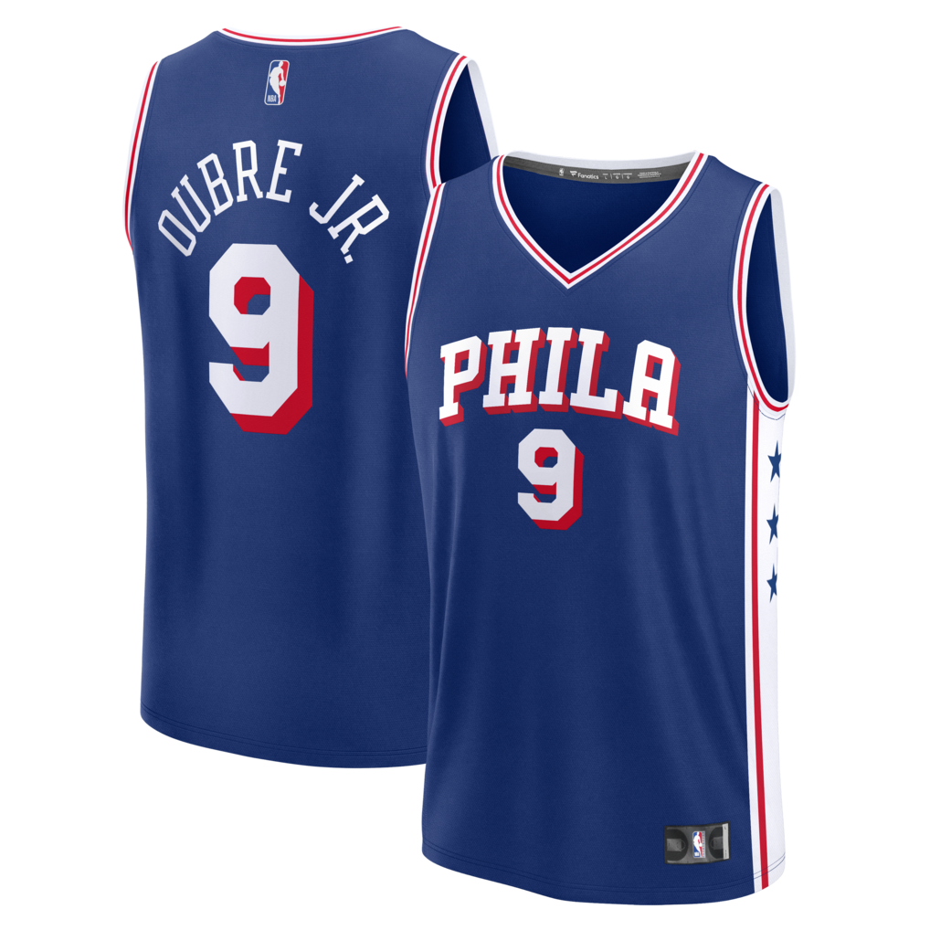Men's Philadelphia 76ers Kelly Oubre Jr. Fanatics Blue Fast Break Custom Jersey - Icon Edition - SUjersey01