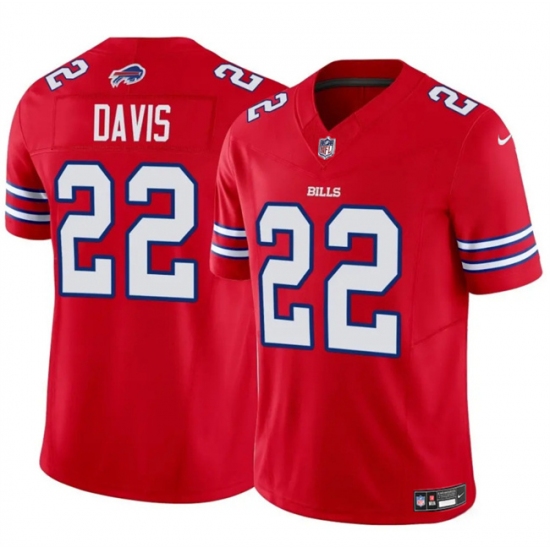Men's Buffalo Bills #22 Ray Davis Red 2024 F.U.S.E. Vapor Untouchable Limited Stitched Football Jersey - Ujersey