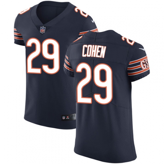 Men's Nike Chicago Bears #29 Tarik Cohen Navy Blue Team Color Vapor Untouchable Elite Player NFL Jersey - Ujersey