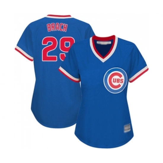 Women's Chicago Cubs #29 Brad Brach Authentic Royal Blue Cooperstown Baseball Jersey - Ujersey