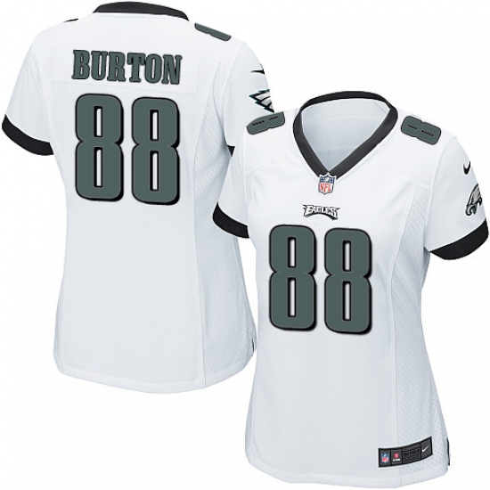 Women's Nike Philadelphia Eagles #88 Trey Burton Game White NFL Jersey - Ujersey