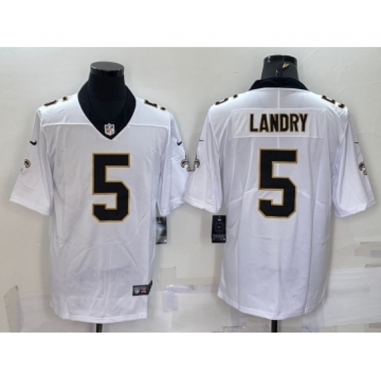Men's New Orleans Saints #5 Jarvis Landry White 2022 Vapor Untouchable Stitched NFL Nike Limited Jersey - Ujersey