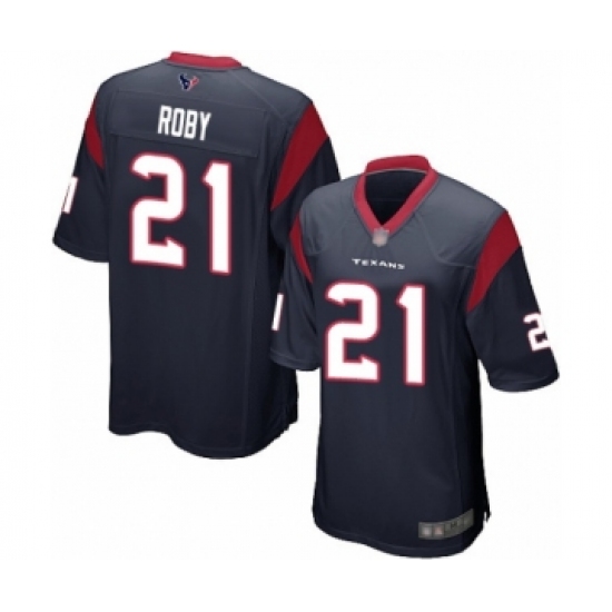 Men's Houston Texans #21 Bradley Roby Game Navy Blue Team Color Football Jersey - Ujersey