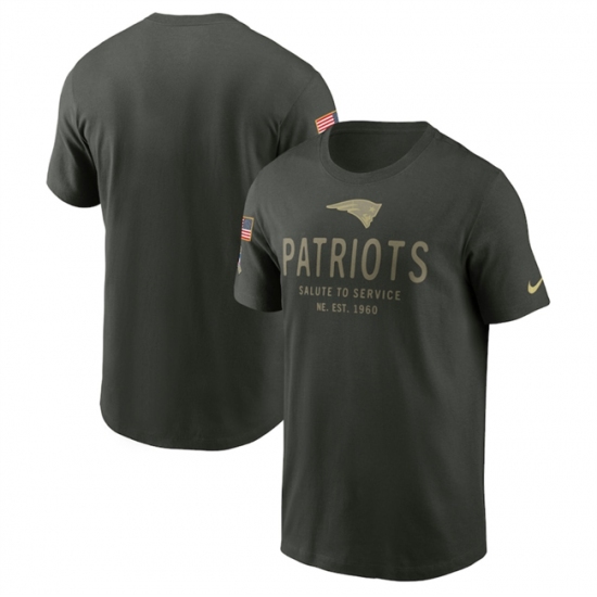 Men's New England Patriots Forest Green 2025 Salute to Service Sideline Primary Edge Dri-FIT T-Shirt - Ujersey