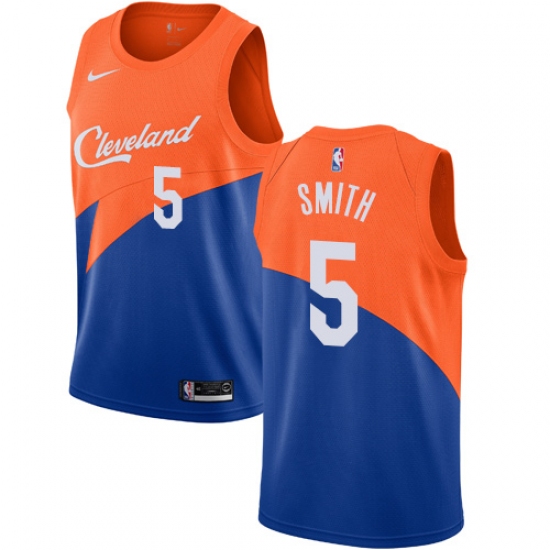 Women's Nike Cleveland Cavaliers #5 J.R. Smith Swingman Blue NBA Jersey - City Edition - Ujersey