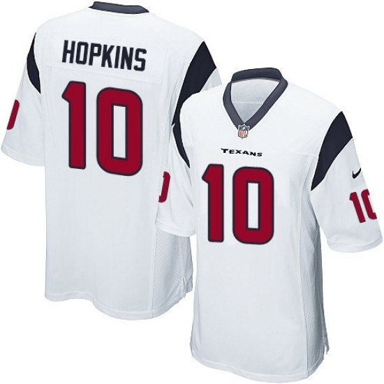 Men's Nike Houston Texans #10 DeAndre Hopkins Game White NFL Jersey - Ujersey