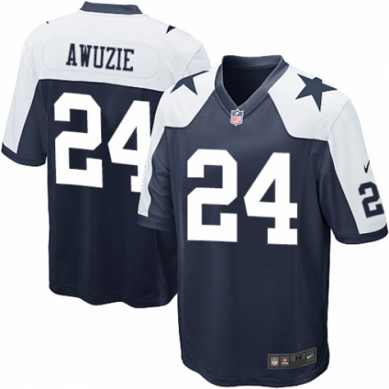 Men's Nike Dallas Cowboys #24 Chidobe Awuzie Game Navy Blue Throwback Alternate NFL Jersey - Ujersey