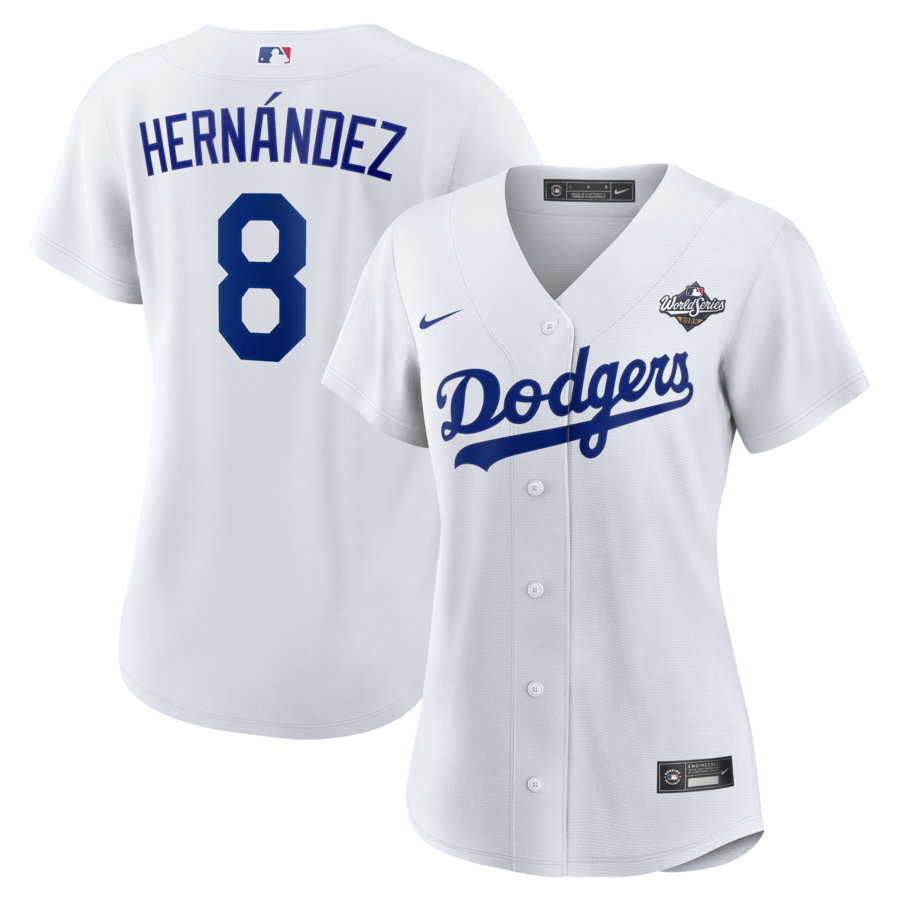 Women's Los Angeles Dodgers Enrique Hernández Nike White 2025 World Series Home Replica Player Jersey - Ujersey