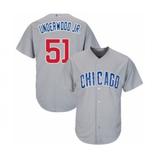 Youth Chicago Cubs #51 Duane Underwood Jr. Authentic Grey Road Cool Base Baseball Player Jersey