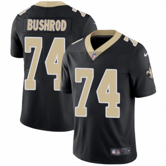 Men's Nike New Orleans Saints #74 Jermon Bushrod Black Team Color Vapor Untouchable Limited Player NFL Jersey - Ujersey