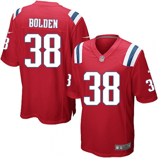 Men's Nike New England Patriots #38 Brandon Bolden Game Red Alternate NFL Jersey - Ujersey