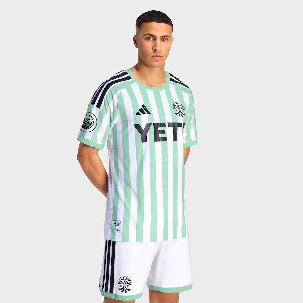 Men's Austin FC adidas White 2026 The Rooted Kit On-Field Authentic Patch Jersey - Ujersey NHL