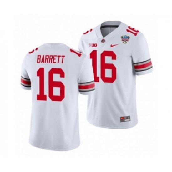 Men's Ohio State Buckeyes J.T. Barrett 2021 Sugar Bowl White Football Jersey
