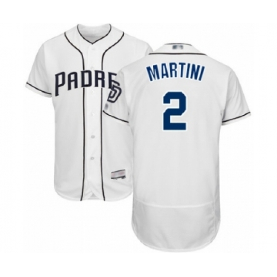 Men's San Diego Padres #2 Nick Martini White Home Flex Base Authentic Collection Baseball Player Jersey - Ujersey