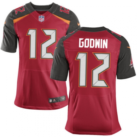 Men's Nike Tampa Bay Buccaneers #12 Chris Godwin Elite Red Team Color NFL Jersey - Ujersey