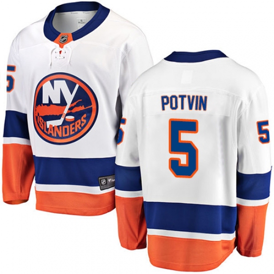 Youth New York Islanders #5 Denis Potvin Fanatics Branded White Away Breakaway NHL Jersey - Ujersey