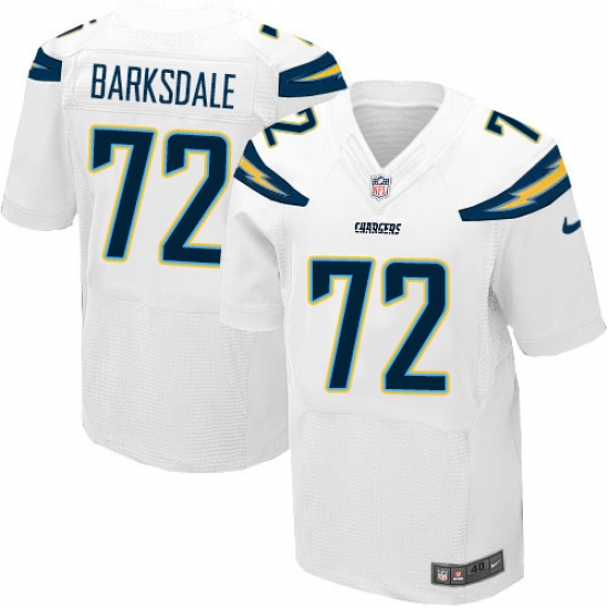 Men's Nike Los Angeles Chargers #72 Joe Barksdale Elite White NFL Jersey - Ujersey