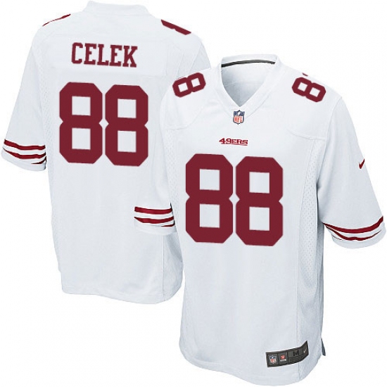 Men's Nike San Francisco 49ers #88 Garrett Celek Game White NFL Jersey - Ujersey