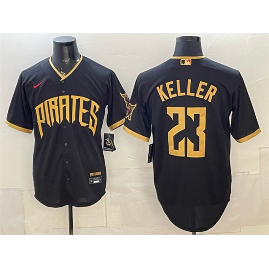 Men's Pittsburgh Pirates #23 Mitch Keller Black 2026 City Connect Stadium Stitched Baseball Jersey - Ujersey