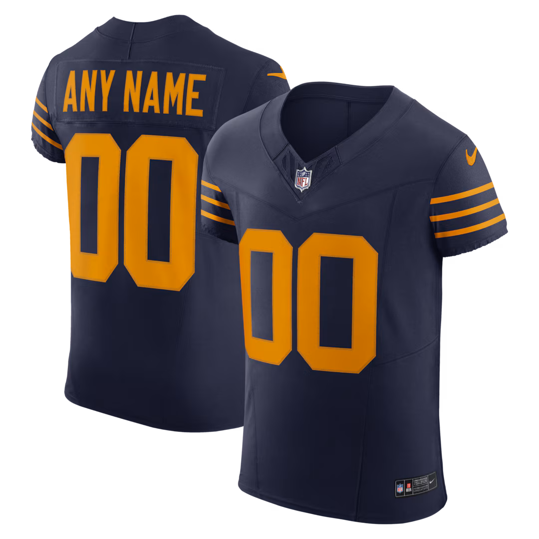 Men's Green Bay Packers Nike Navy Alternate Vapor F.U.S.E. Elite Custom Jersey - Ujersey