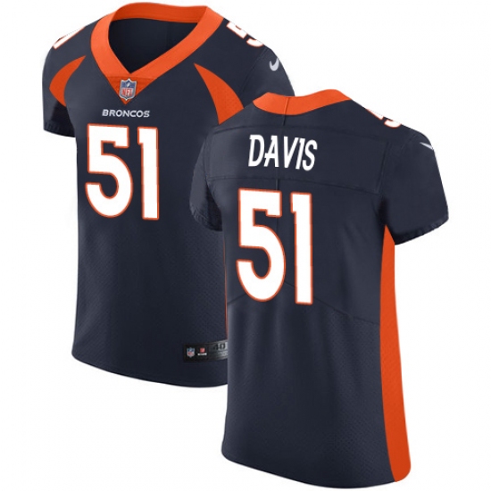 Men's Nike Denver Broncos #51 Todd Davis Navy Blue Alternate Vapor Untouchable Elite Player NFL Jersey - Ujersey