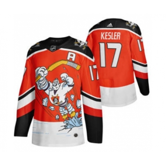 Men's Anaheim Ducks #17 Ryan Kesler Red 2020-21 Reverse Retro Alternate Hockey Jersey - Ujersey
