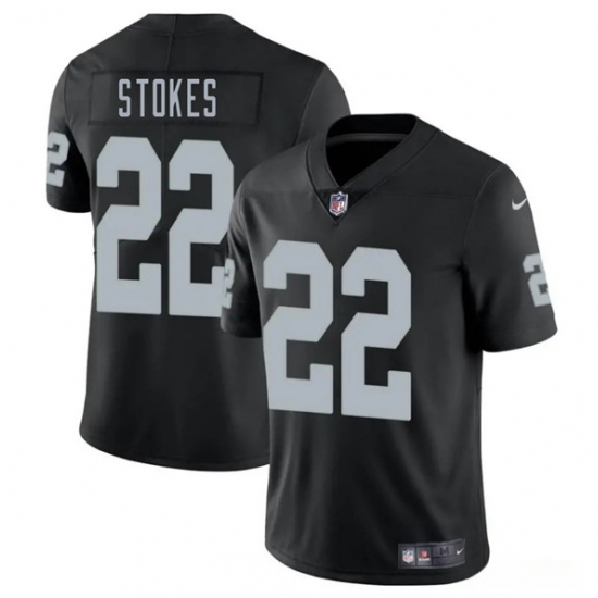 Men's Las Vegas Raiders #22 Eric Stokes Black 2025 Vapor Football Stitched Jersey - Ujersey