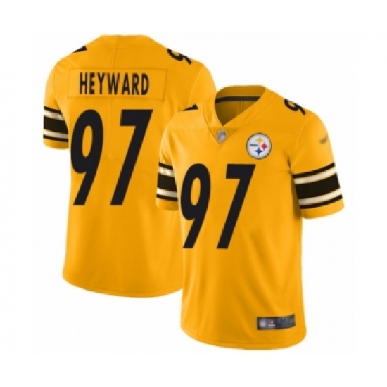 Women's Pittsburgh Steelers #97 Cameron Heyward Limited Gold Inverted Legend Football Jersey - Ujersey