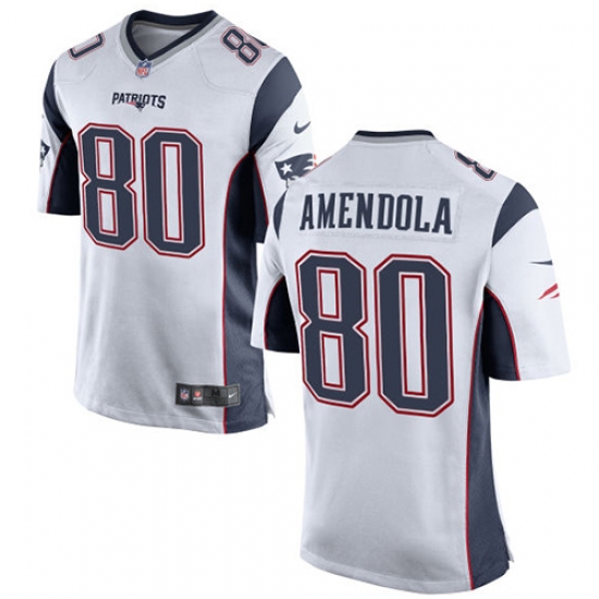 Men's Nike New England Patriots #80 Danny Amendola Game White NFL Jersey - Ujersey