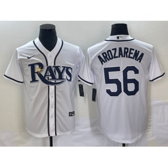 Men's Tampa Bay Rays #56 Randy Arozarena White Stitched MLB Cool Base Nike Jersey - Ujersey