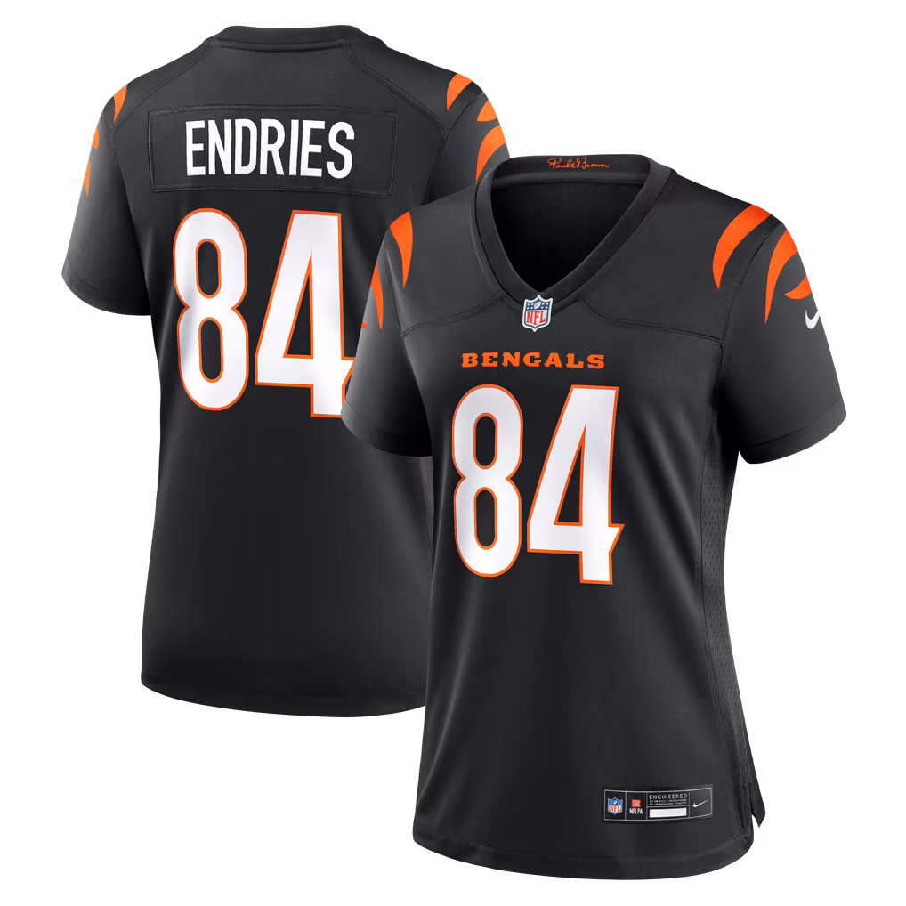 Women's Cincinnati Bengals Jack Endries Nike Black Team Game Jersey - SUjersey01
