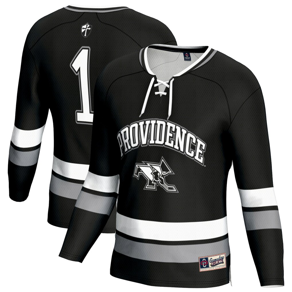 Youth GameDay Greats Black Providence Friars Lightweight Fashion Men's Hockey Jersey - ujerseystore