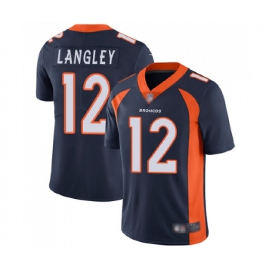 Men's Denver Broncos #12 Brendan Langley Navy Blue Alternate Vapor Untouchable Limited Player Football Jersey - Ujersey
