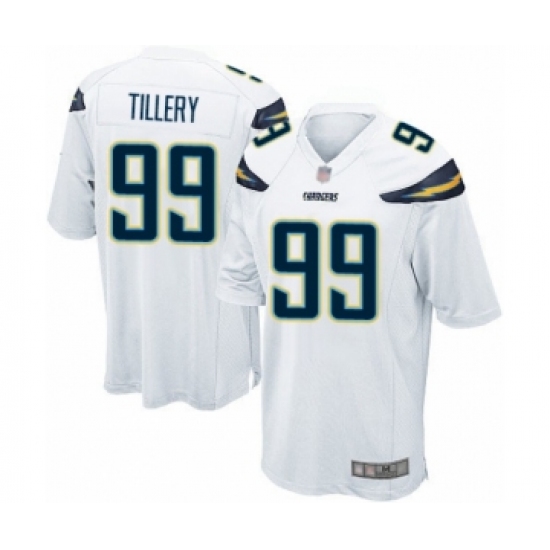 Men's Los Angeles Chargers #99 Jerry Tillery Game White Football Jersey - Ujersey