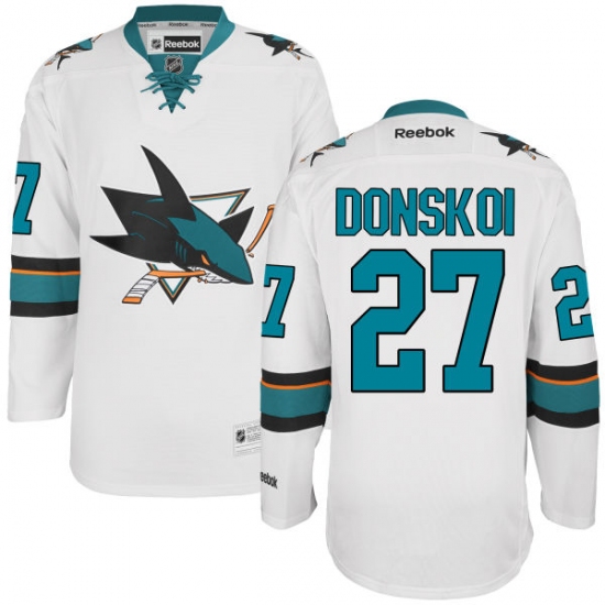 Youth Reebok San Jose Sharks #27 Joonas Donskoi Authentic White Away NHL Jersey - Ujersey