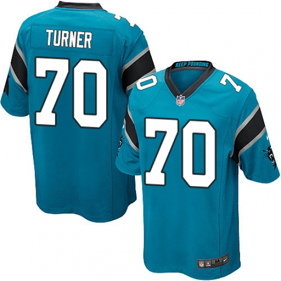 Men's Nike Carolina Panthers #70 Trai Turner Game Blue Alternate NFL Jersey - Ujersey