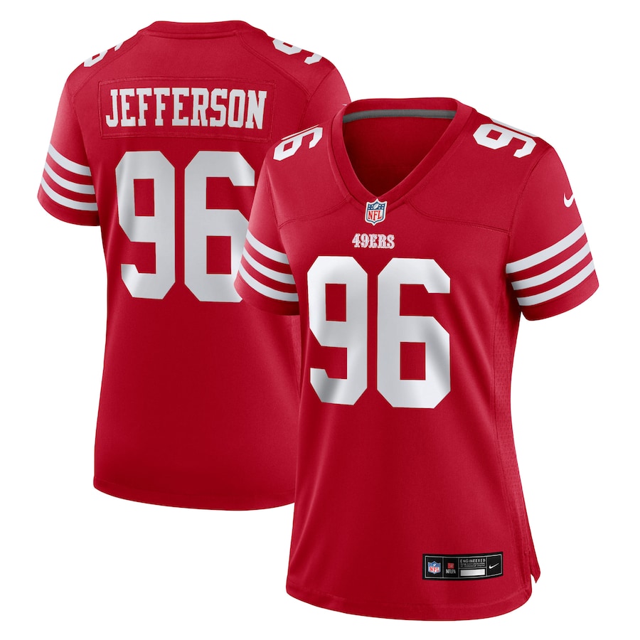 Women's San Francisco 49ers Jordan Jefferson Nike Scarlet Team Game Jersey - Ujersey