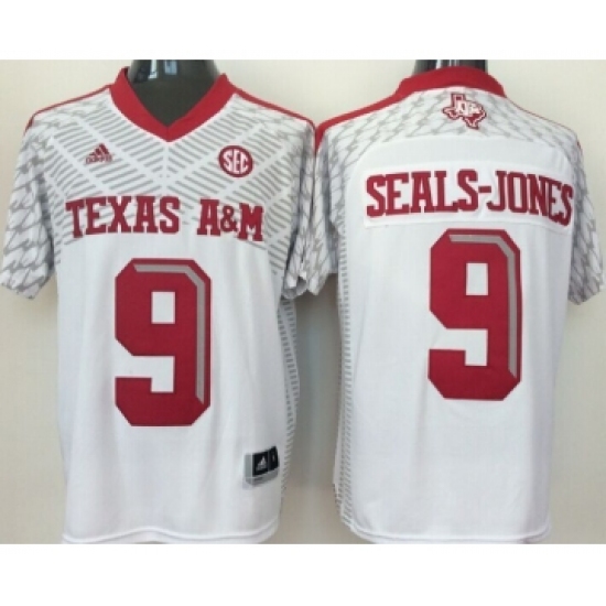 Texas A&M Aggies 9 Ricky Seals-Jones White College Jersey - Ujersey