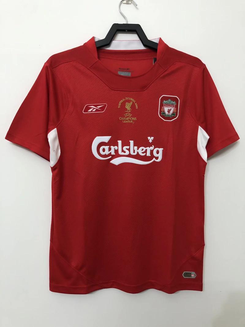 Liverpool Retro Football Jersey Home UCL Final Custom Shirt 2004/05 - Ujersey