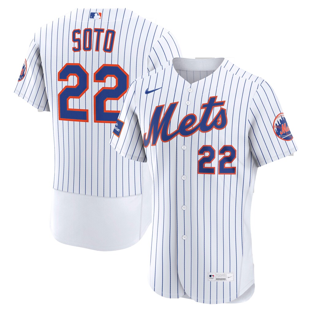Men's New York Mets Juan Soto Nike White Home Authentic Sponsor Patch Jersey - Ujersey