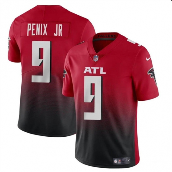 Men's Atlanta Falcons #9 Michael Penix Jr Red Black 2024 Draft Vapor Untouchable Limited Football Stitched Jersey - Ujersey