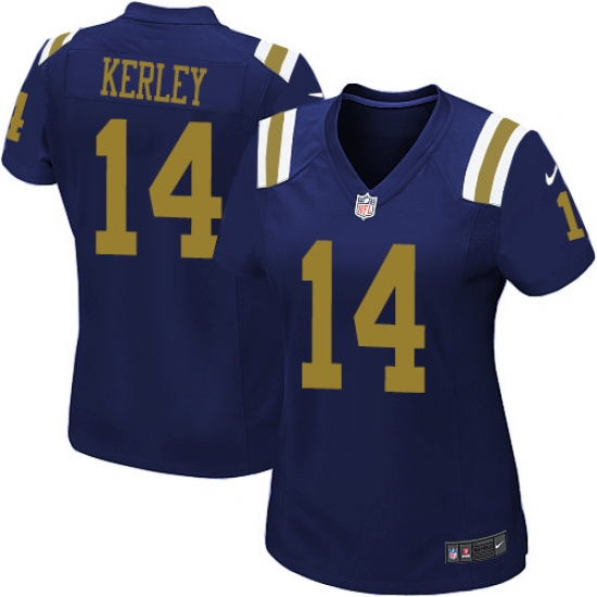 Women's Nike New York Jets #14 Jeremy Kerley Game Navy Blue Alternate NFL Jersey - Ujersey