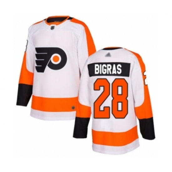Youth Philadelphia Flyers #28 Chris Bigras Authentic White Away Hockey Jersey - Ujersey