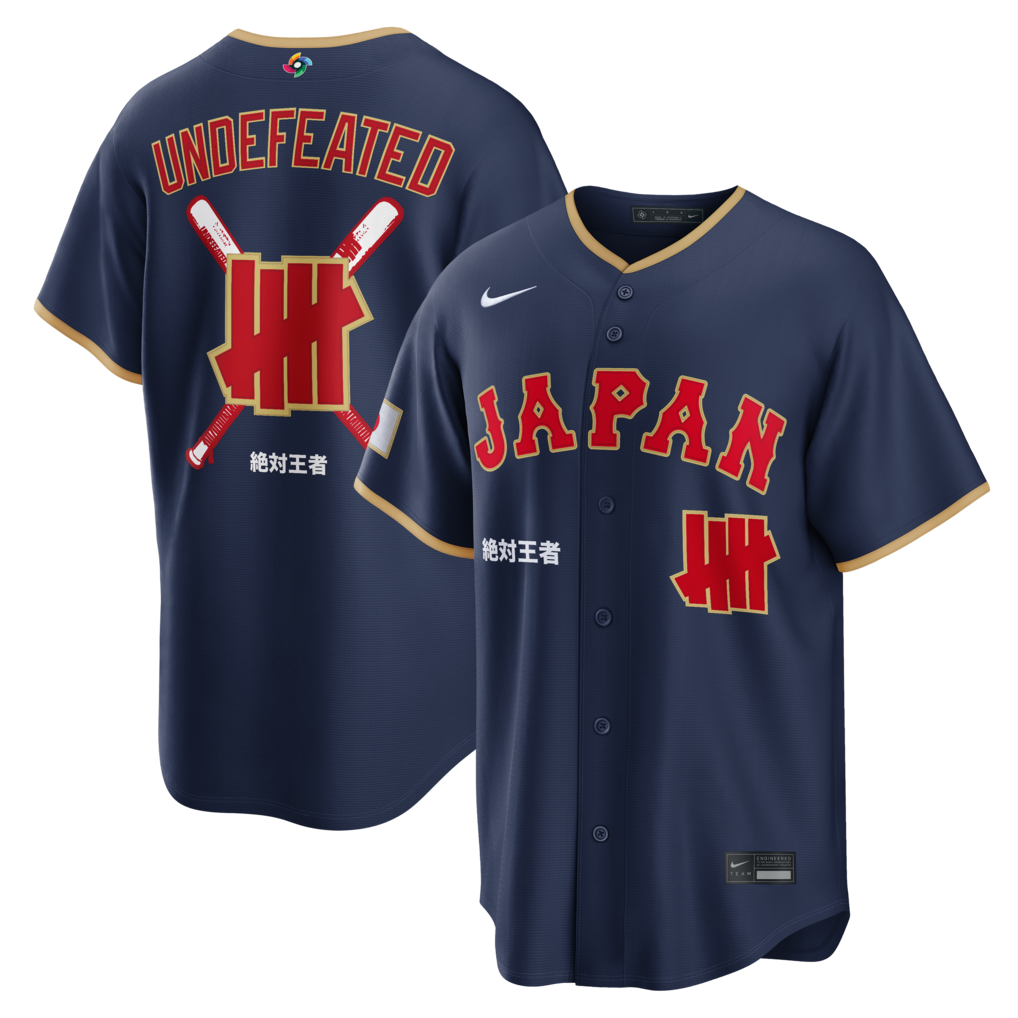 Men's Japan Baseball Nike x Undefeated Navy 2026 World Baseball Classic Stadium Jersey - U-jersey