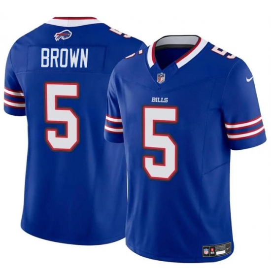 Men's Buffalo Bills #5 Anthony Brown Blue 2024 F.U.S.E. Vapor Untouchable Limited Football Stitched Jersey - Ujersey
